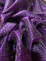 Load image into Gallery viewer, Maheshwari Silk Cotton Dupatta - Purple
