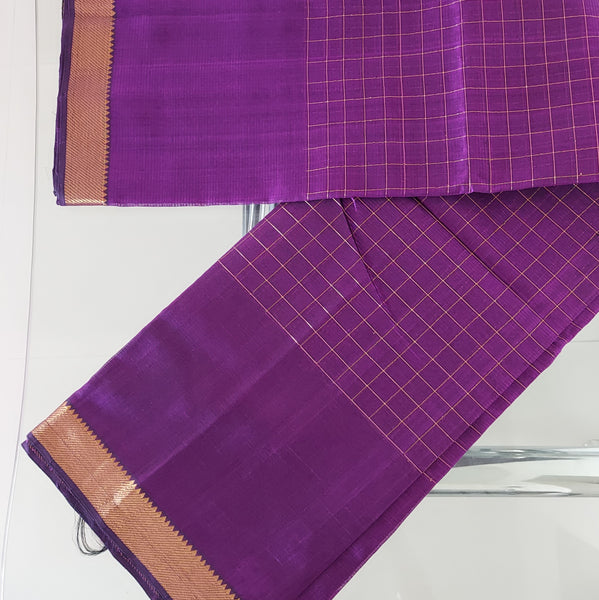 Orange, Purple Silk Mangalagiri Cotton And Sarees, Construction Type: Hand  at Rs 2800 in Guntur