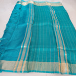 Load image into Gallery viewer, Teal Kota Tussar Saree With Gheecha Tussar Pallu
