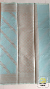 Banarasi Cotton Silk Saree- Pastel Blue Saree