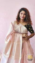 Load image into Gallery viewer, Banarasi Cotton Silk Saree- Pink Saree
