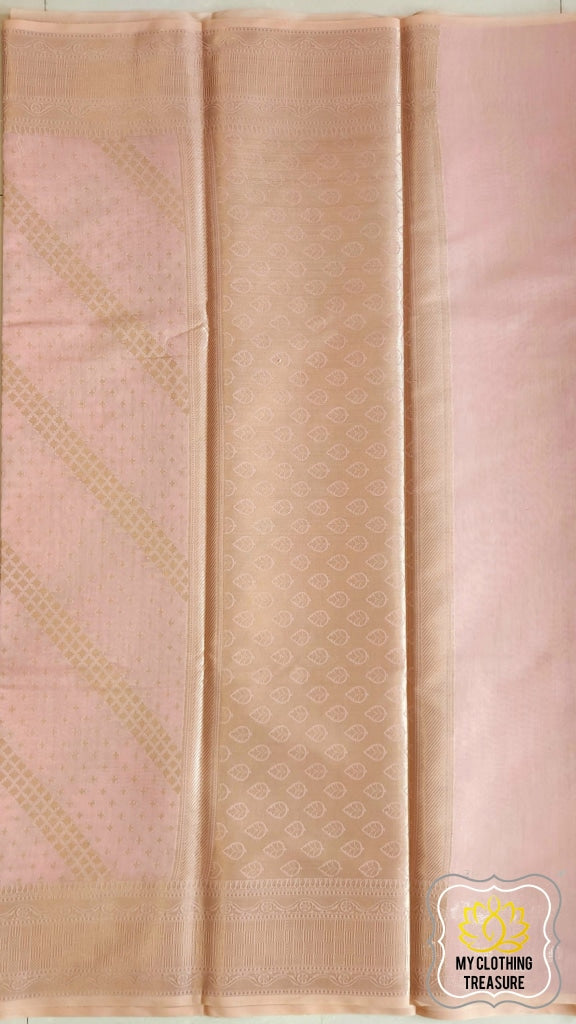 Banarasi Cotton Silk Saree- Pink Saree