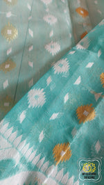 Load image into Gallery viewer, Blended Resham Jamdani- Sea Green Saree
