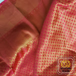 Load image into Gallery viewer, Bridal Kanjivaram Silk Saree- Gold Pink
