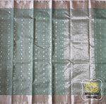 Load image into Gallery viewer, Chanderi Katan Silk Saree - Fern Green
