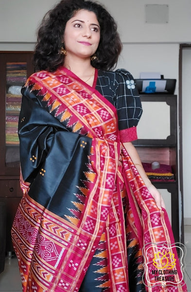 Buy Odisha Ikkat Khandua Silk Saree- Coffee Online Worldwide Shipping – My  Clothing Treasure