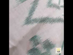 Load and play video in Gallery viewer, Odisha Ikkat Khandua Cotton Saree- White &amp; Green
