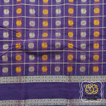 Load image into Gallery viewer, Kanjivaram Cotton Saree 1000 Buta- Eggplant
