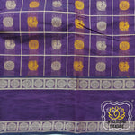 Load image into Gallery viewer, Kanjivaram Cotton Saree 1000 Buta- Eggplant
