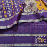 Load image into Gallery viewer, Kanjivaram Cotton Saree 1000 Buta- Eggplant
