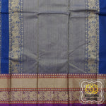 Load image into Gallery viewer, Kanjivaram Cotton Saree 1000 Buta- Navy Blue
