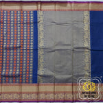 Load image into Gallery viewer, Kanjivaram Cotton Saree 1000 Buta- Navy Blue
