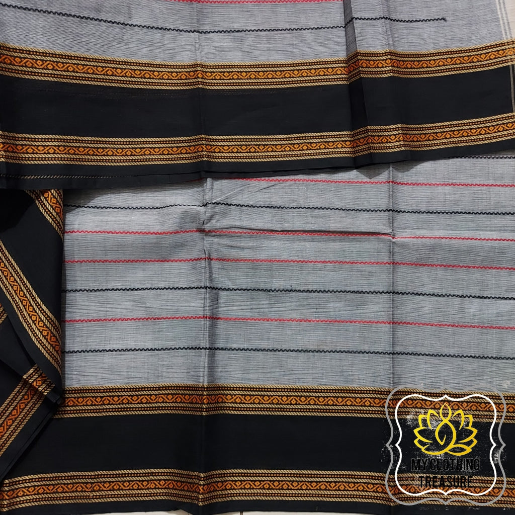 Kanjivaram Cotton Saree - Grey