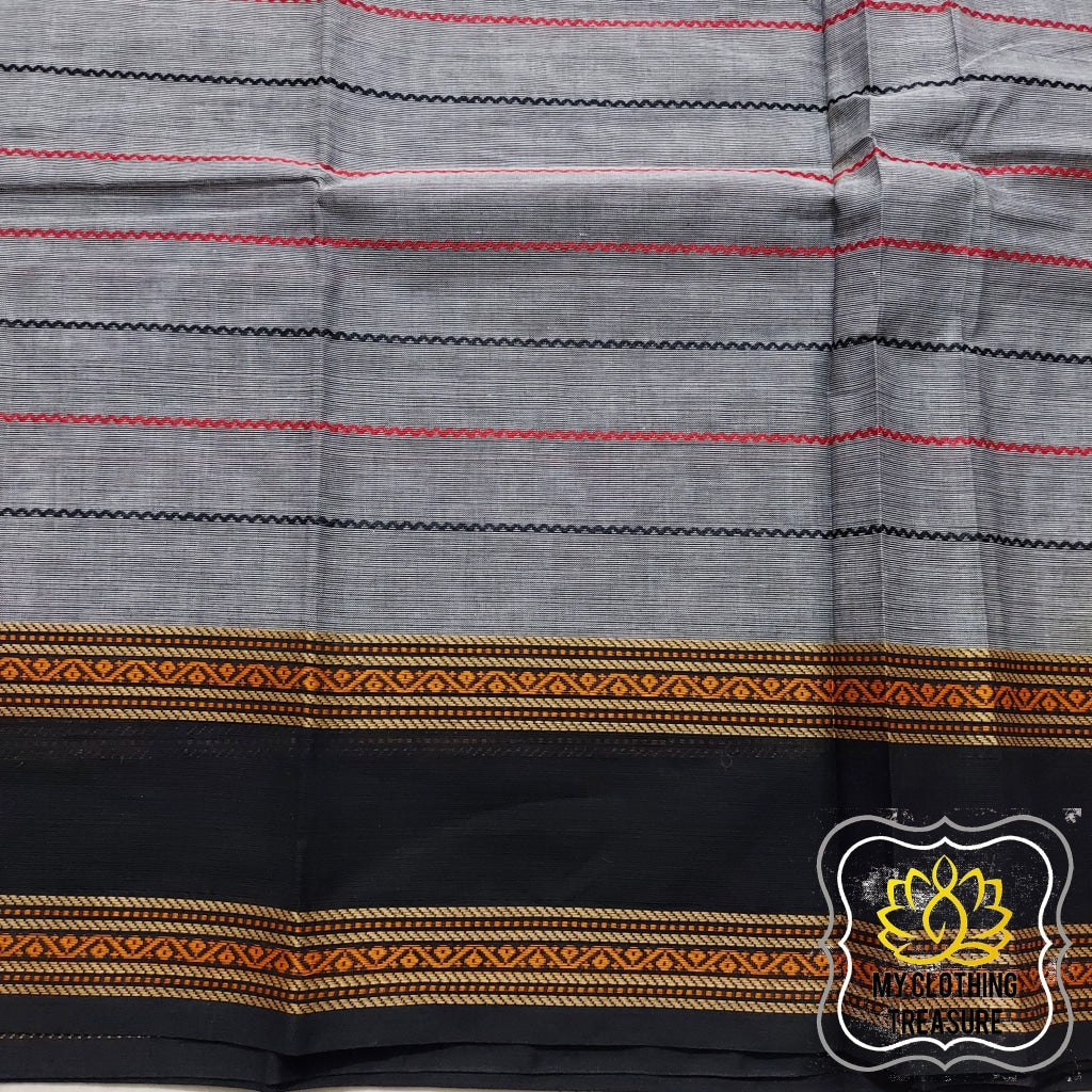 Kanjivaram Cotton Saree - Grey