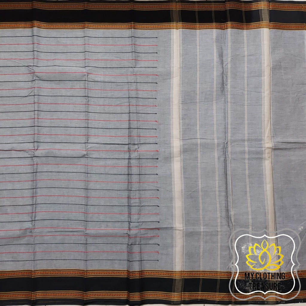 Kanjivaram Cotton Saree - Grey