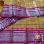 Load image into Gallery viewer, Kanjivaram Cotton Saree - Henna Green
