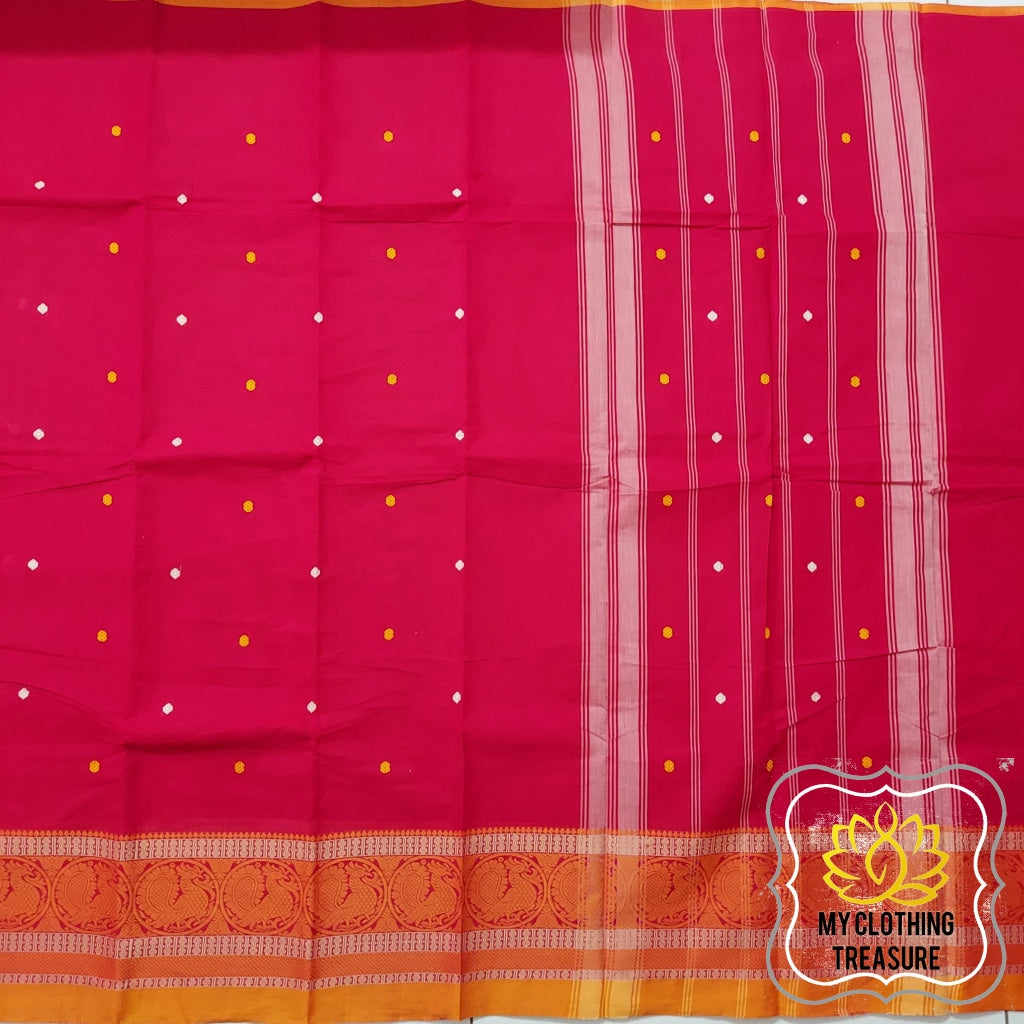 Kanjivaram Cotton Saree - Red