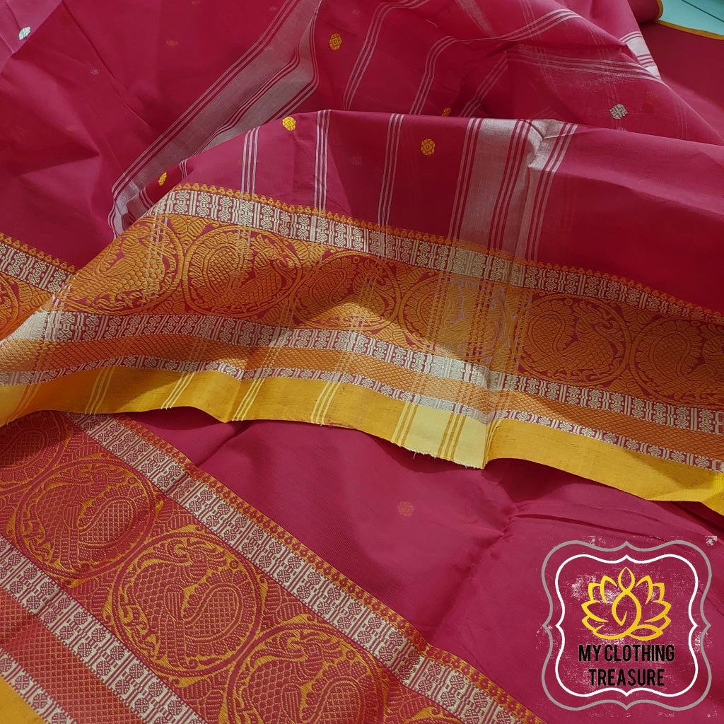 Kanjivaram Cotton Saree - Red