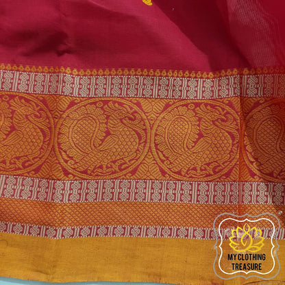 Kanjivaram Cotton Saree - Red