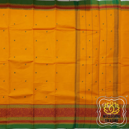 Kanjivaram Cotton Saree - Yellow