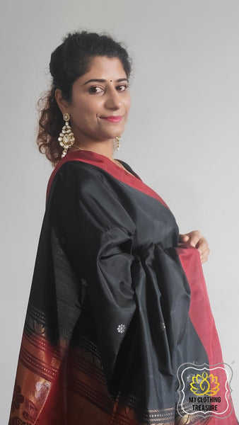 Maroon Kashmiri Weaving Soft Modal Silk Saree – Beatitude