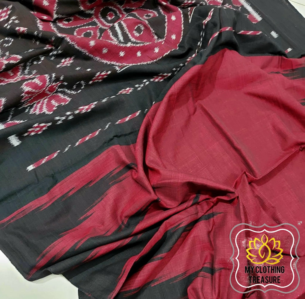 Kargil Cotton Saree- Maroon Saree