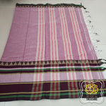 Load image into Gallery viewer, Narayanpet Mercerized Cotton Saree With Broad Border - Dusty Pink
