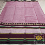 Load image into Gallery viewer, Narayanpet Mercerized Cotton Saree With Broad Border - Dusty Pink
