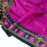 Load image into Gallery viewer, Odisha Handloom Pasapali Border Khandua Silk Saree - Rani Pink
