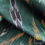 Load image into Gallery viewer, Odisha Ikkat Khandua Cotton Saree- Green &amp; Black Saree
