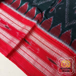 Load image into Gallery viewer, Odisha Ikkat Khandua Cotton Saree- Green &amp; Red Saree
