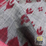 Load image into Gallery viewer, Odisha Ikkat Khandua Cotton Saree- Grey &amp; Red Saree
