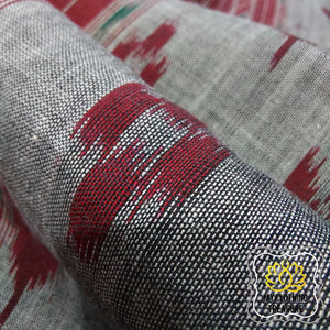 Odisha Ikkat Khandua Cotton Saree- Grey & Red Saree