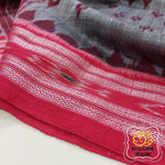 Load image into Gallery viewer, Odisha Ikkat Khandua Cotton Saree- Grey &amp; Red Saree
