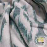 Load image into Gallery viewer, Odisha Ikkat Khandua Cotton Saree- White &amp; Green Saree
