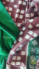 Load image into Gallery viewer, Odisha Ikkat Khandua Silk Saree- Coffee Saree
