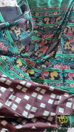 Load image into Gallery viewer, Odisha Ikkat Khandua Silk Saree- Coffee Saree
