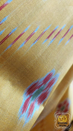 Load image into Gallery viewer, Odisha Ikkat Khandua Silk Saree- Mustard Yellow Saree
