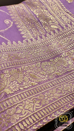 Load image into Gallery viewer, Organza Banarasi Saree- Lavender Saree
