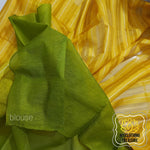 Load image into Gallery viewer, Pure Desi Tussar And Kora Silk Saree- Yellow Green Saree
