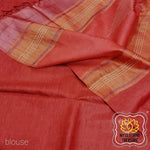 Load image into Gallery viewer, Pure Desi Tussar Silk Saree With Zari Weaving - Rusty Red
