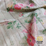 Load image into Gallery viewer, Pure Gheecha Tussar Silk Saree With Digital Floral Print - Pale Mint
